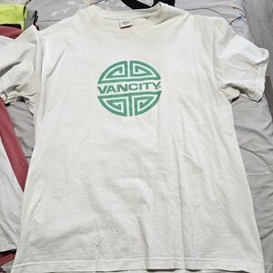 Vanity Cream Tee with Green Emblem